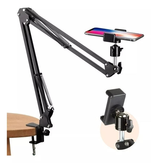 Brazo Soporte 3 en 1 – Estabilidad y Comodidad para Celular, Tablet y Cámara
